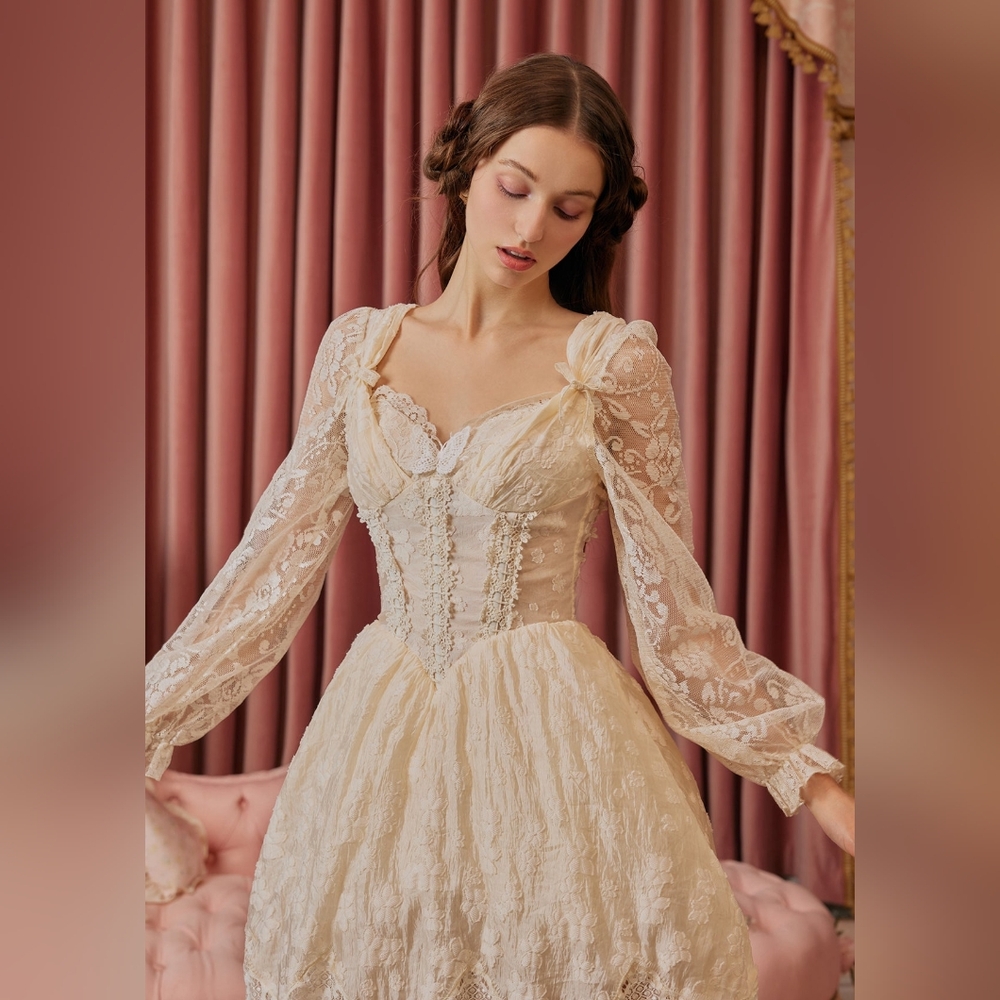 NWT Lacemade Butterfly Dollhouse Corset Dress Small Fairytale Wedding Dress